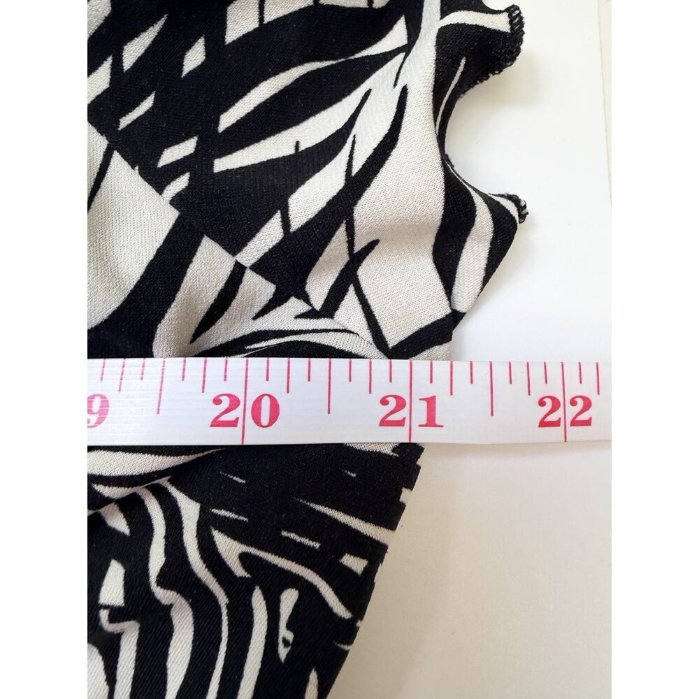 Y2K Babydoll Top Womens Deep V-Neck Black & White Tie Back Stretch 2000s Large - Picture 9 of 11